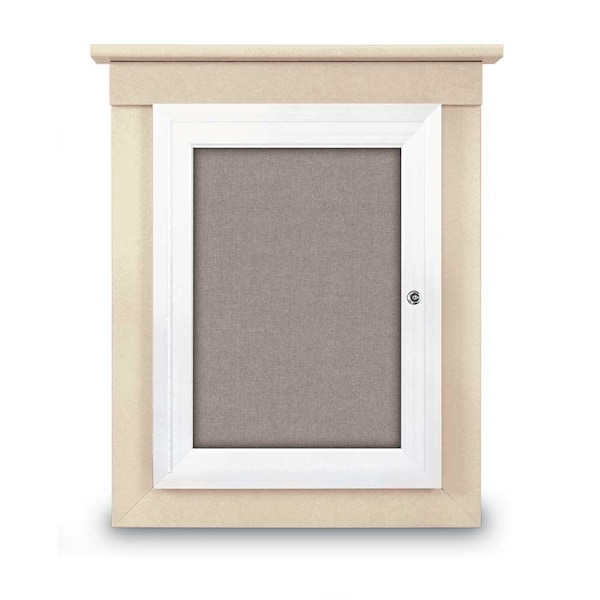 Sliding Glass Enclosed Letterboard, 48"x3, UV9005ACS-BLACK-BARBLU